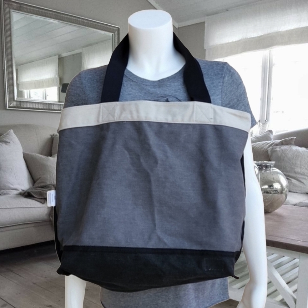 TOMS Shoes Oversized Canvas Bag Cotton Tote Shoulder Purse Gym Travel School - Picture 9 of 16